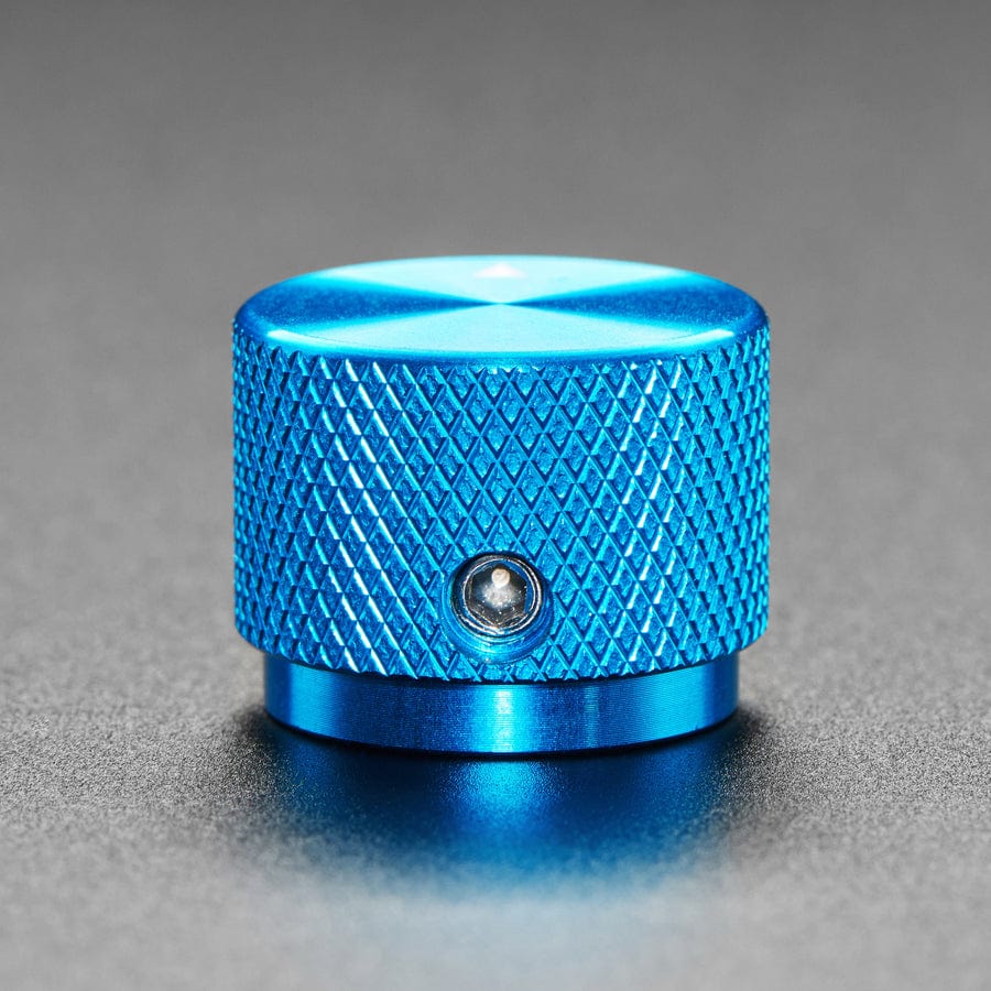 Anodized Aluminium Machined Knob - Blue - 20mm Diameter - The Pi Hut