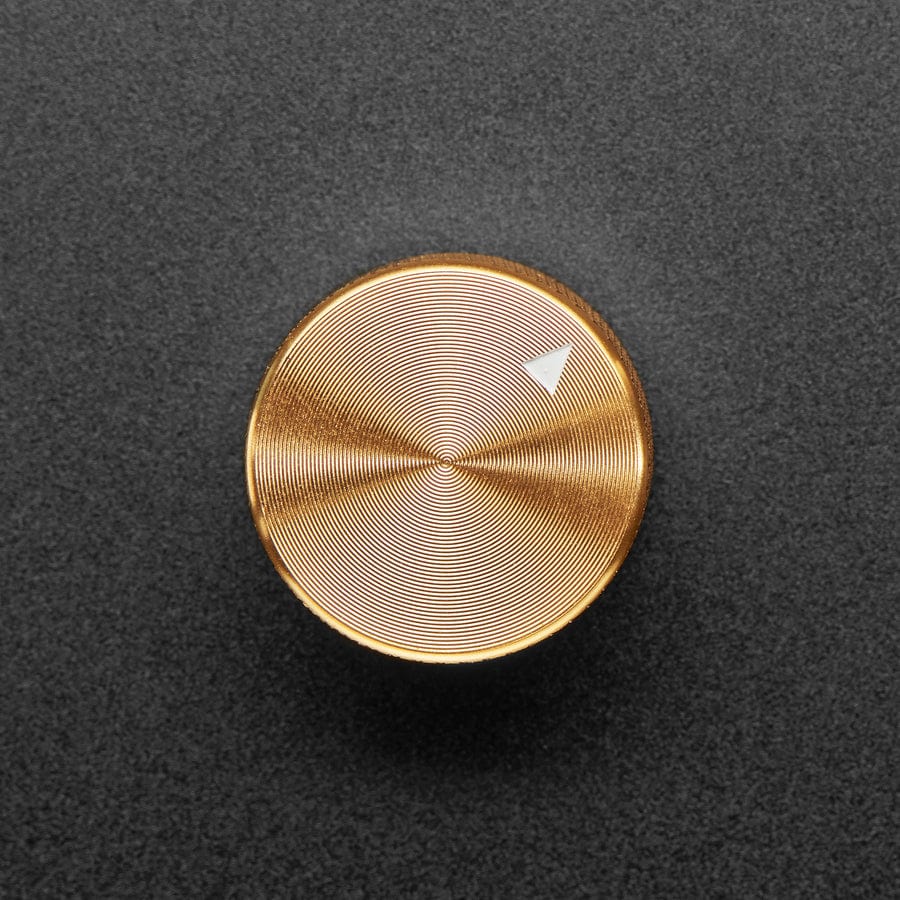 Anodized Aluminium Machined Knob - Gold - 20mm Diameter - The Pi Hut