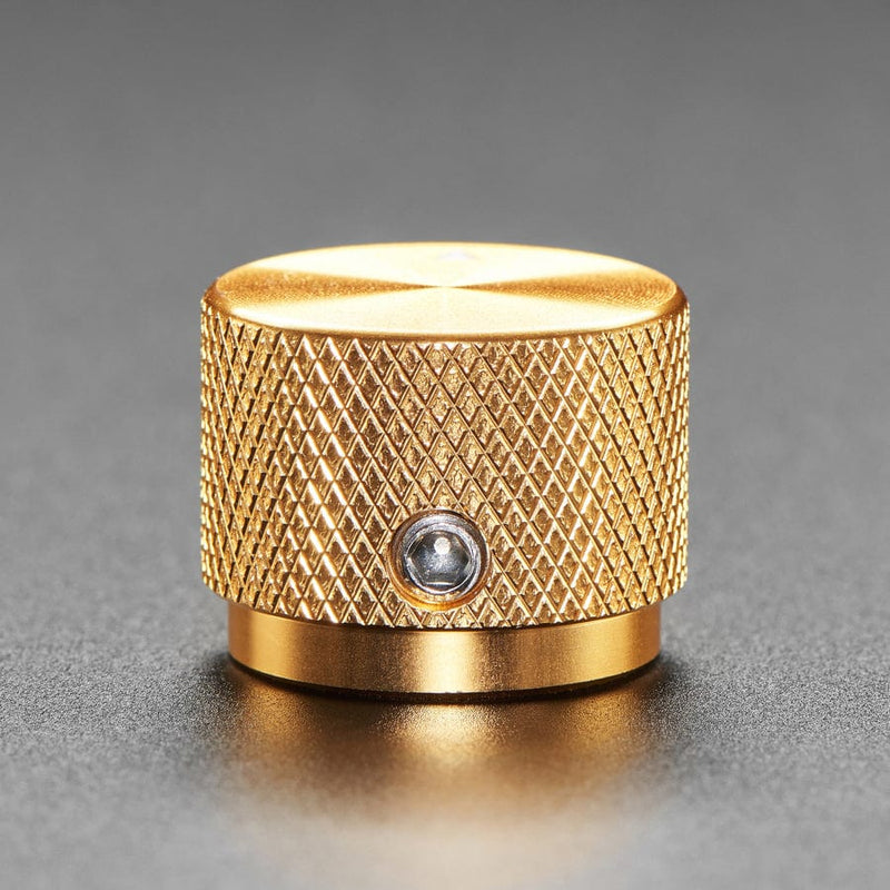 Anodized Aluminium Machined Knob - Gold - 20mm Diameter - The Pi Hut