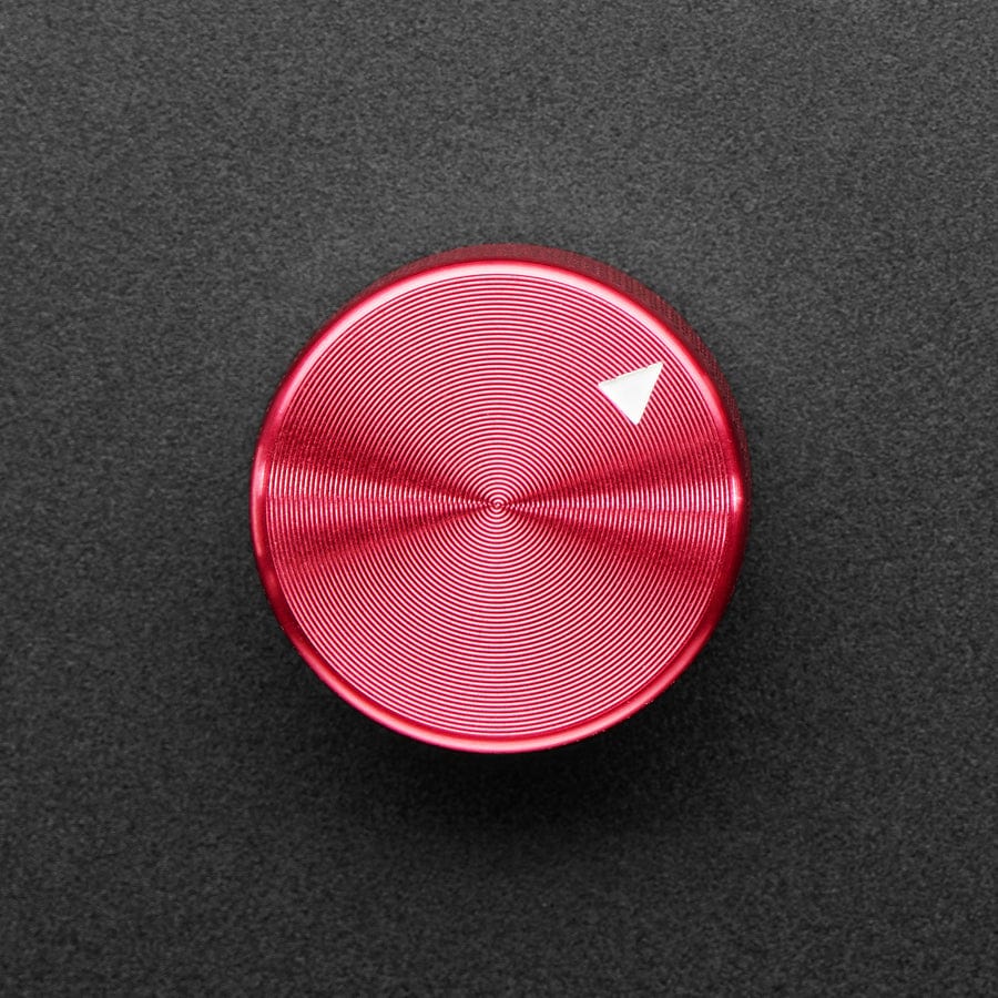 Anodized Aluminium Machined Knob - Red - 20mm Diameter - The Pi Hut