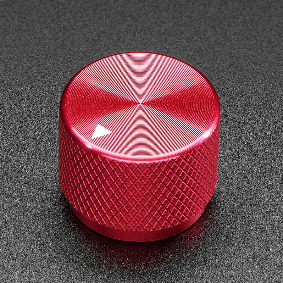 Anodized Aluminium Machined Knob - Red - 20mm Diameter - The Pi Hut