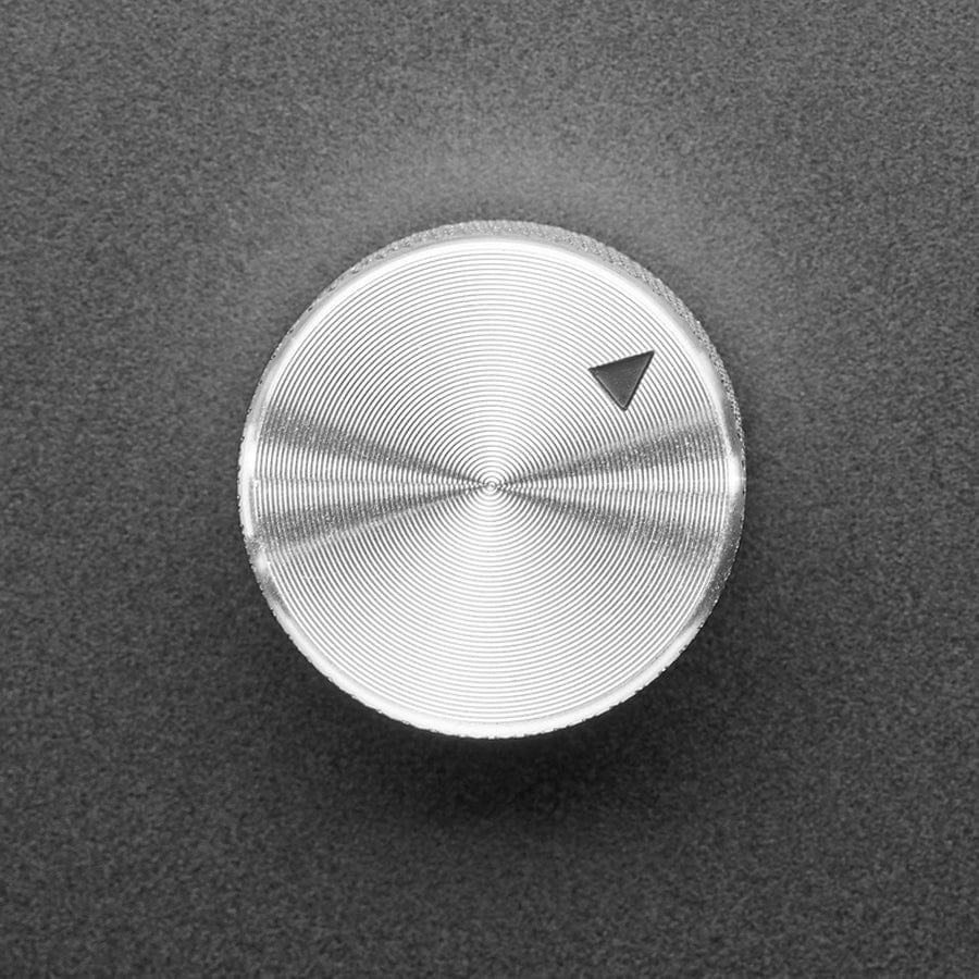 Anodized Aluminium Machined Knob - Silver - 20mm Diameter - The Pi Hut