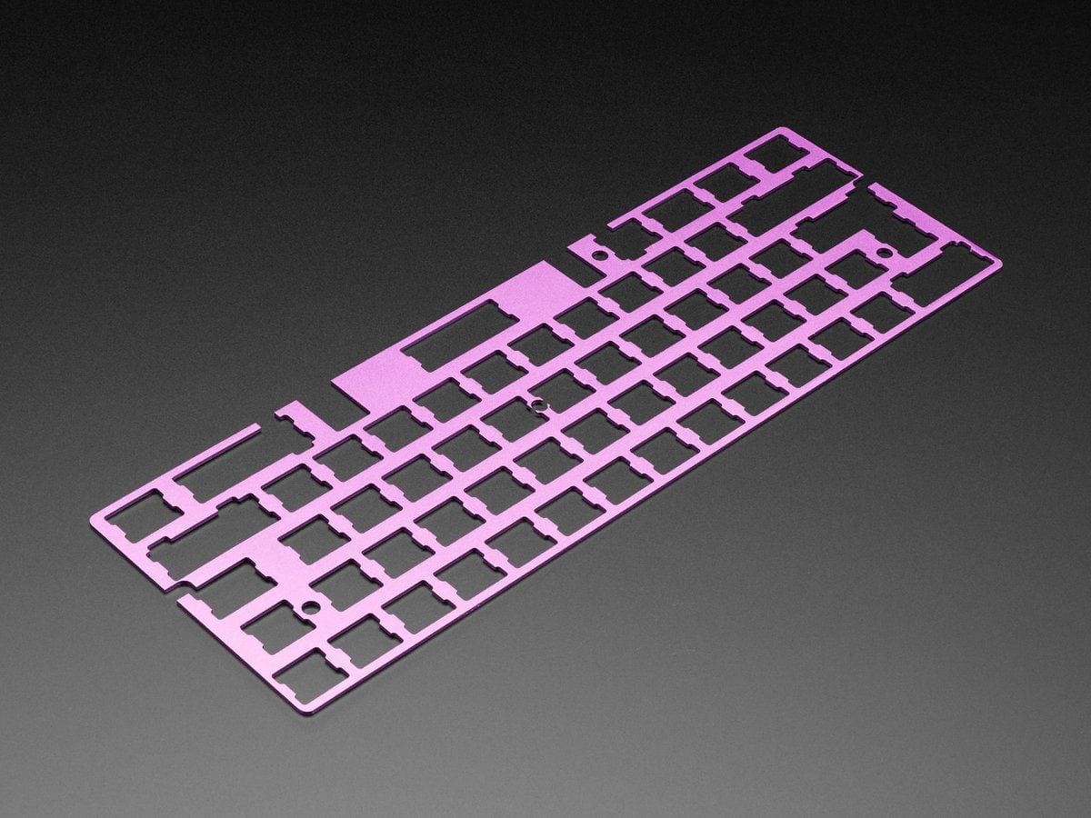 Anodized Purple Aluminum Metal Keyboard Plate for GH60 Case - The Pi Hut