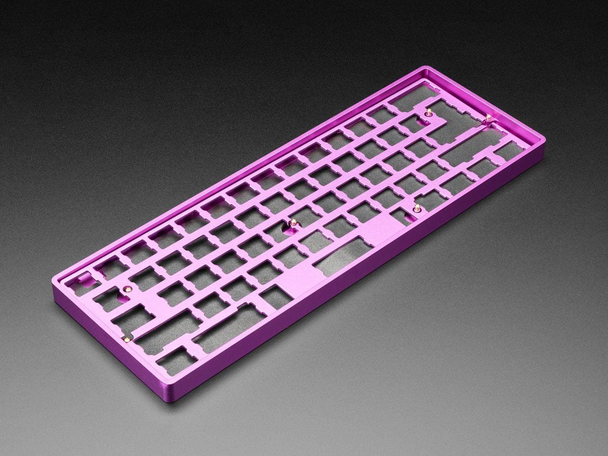 Anodized Purple Aluminum Metal Keyboard Plate for GH60 Case - The Pi Hut