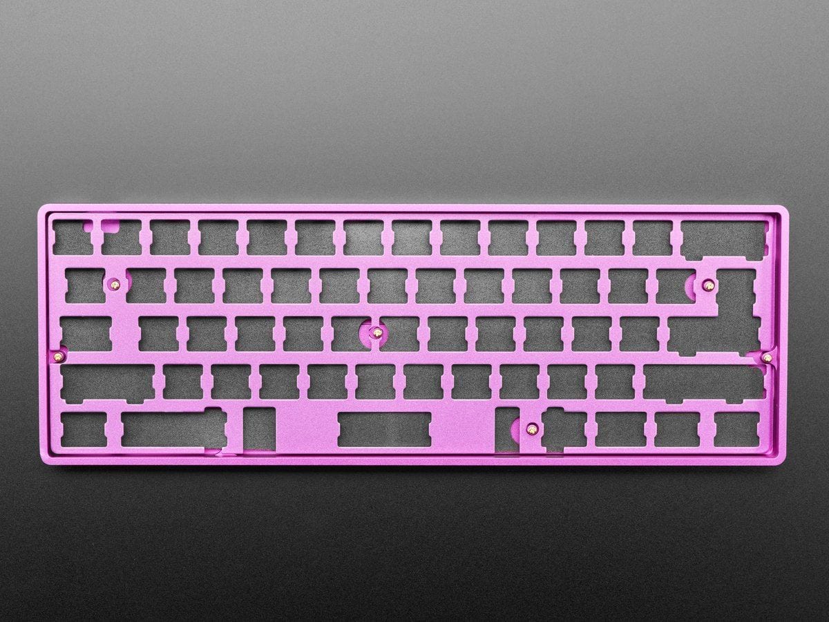 Anodized Purple Aluminum Metal Keyboard Plate for GH60 Case - The Pi Hut