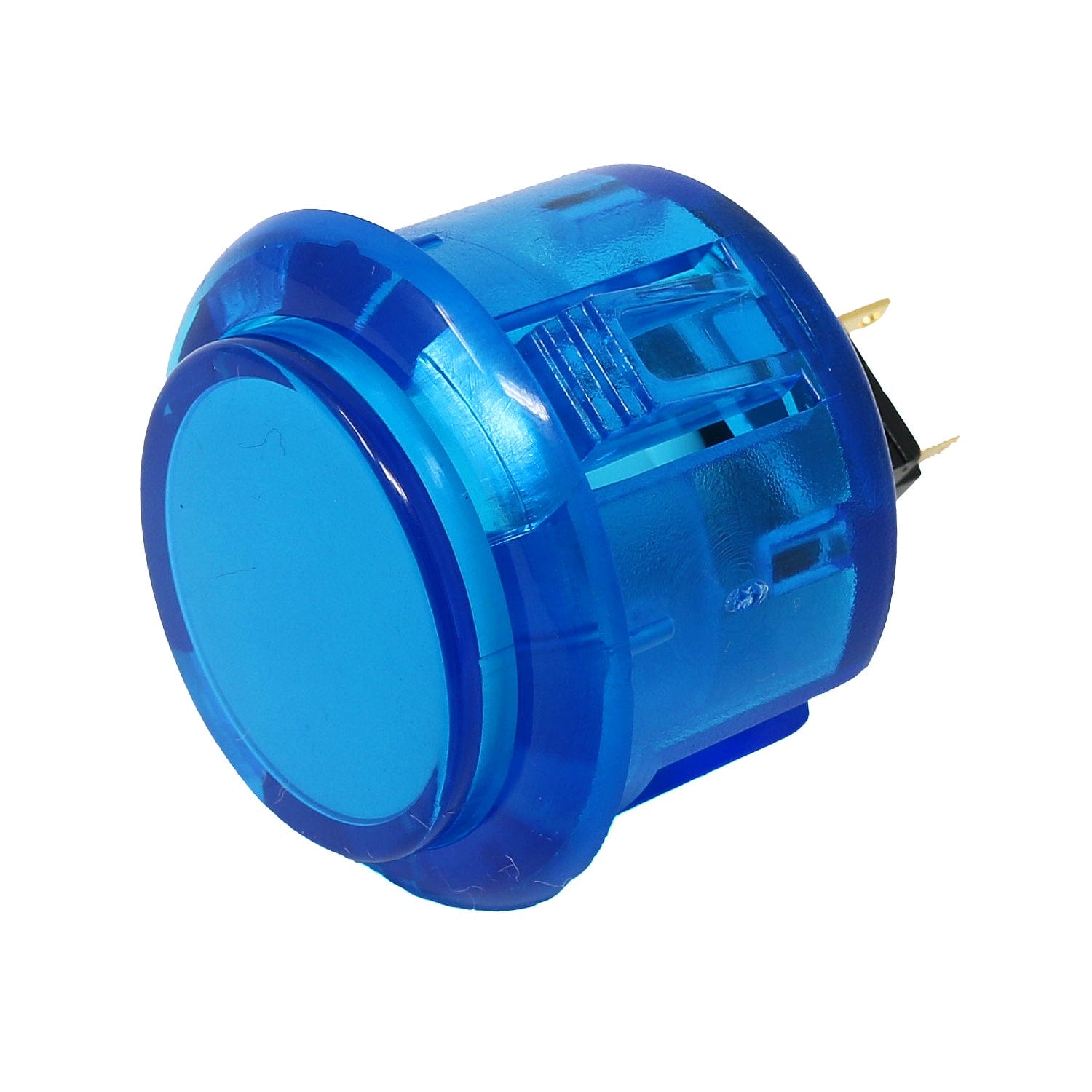 Arcade Button - 30mm Translucent Blue - The Pi Hut