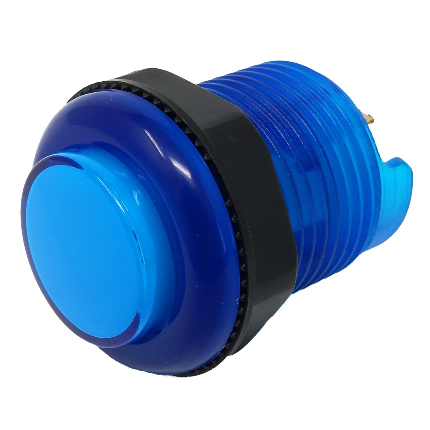 Arcade Button with LED - 30mm Translucent Blue - The Pi Hut