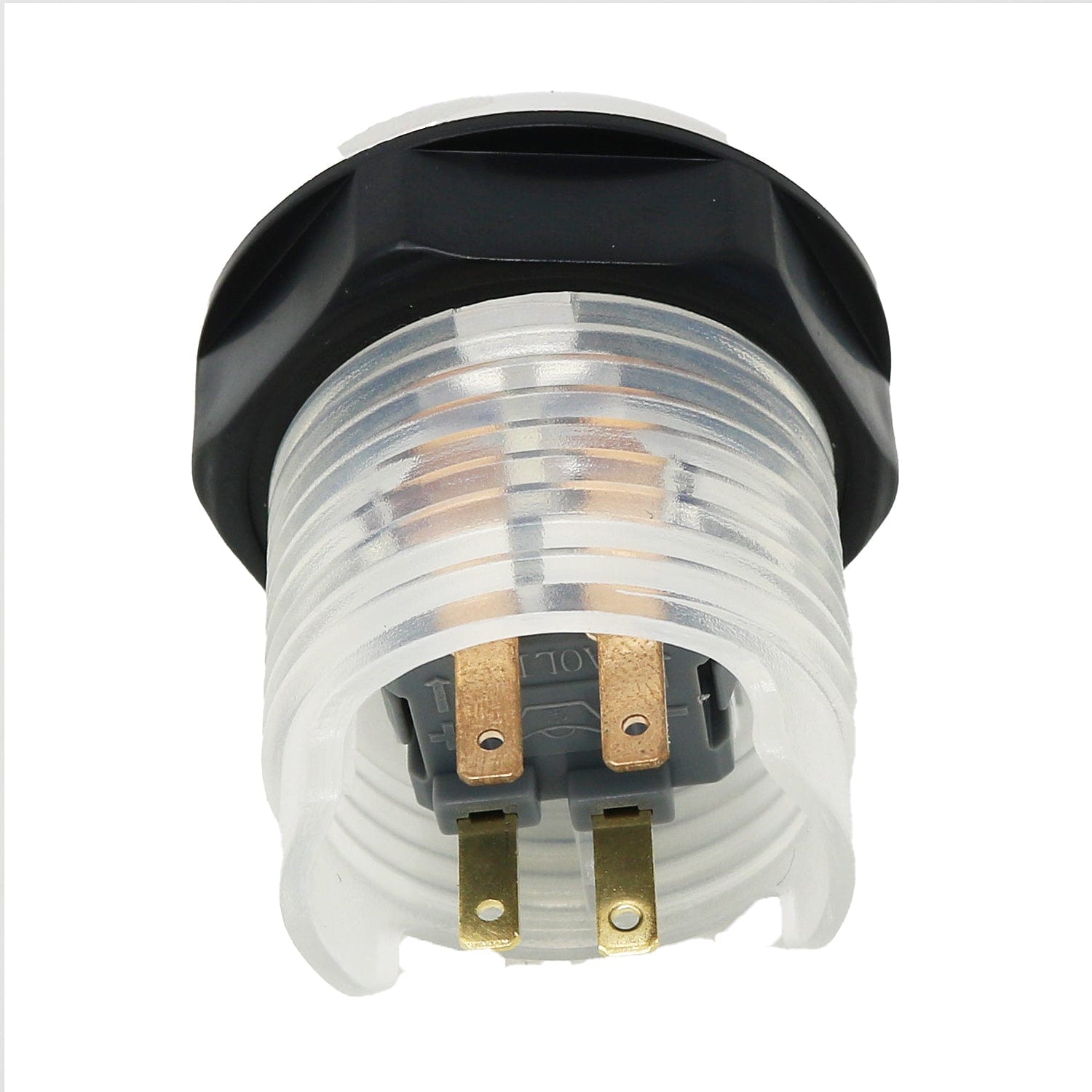 Arcade Button with LED - 30mm Translucent Clear - The Pi Hut