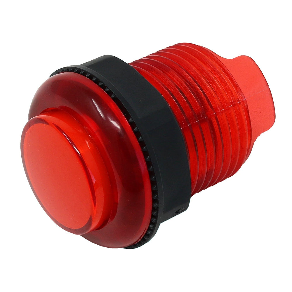Arcade Button with LED - 30mm Translucent Red - The Pi Hut