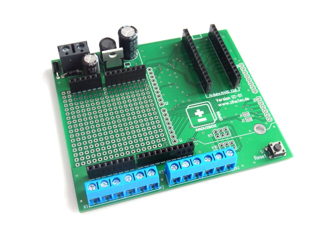ArduiBox - Arduino Prototyping DIN Rail Case (inc. 5V regulator) - The Pi Hut