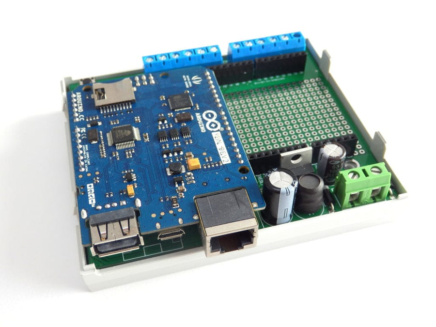 Arduino Slide Rail Control ArduiBox - Arduino Prototyping DIN Rail Case (inc. 5V regulator) - The ...
