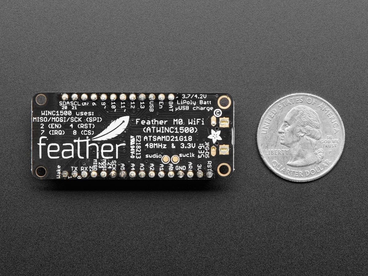 Assembled Adafruit Feather M0 WiFi with Stacking Headers - The Pi Hut