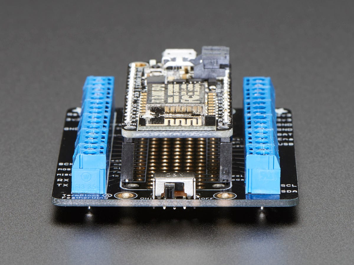 Assembled Terminal Block Breakout FeatherWing for all Feathers - The Pi Hut