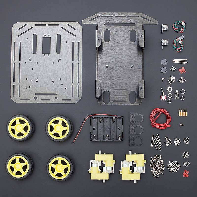 Baron: 4WD Mobile Robot Platform for Arduino with Encoder - The Pi Hut