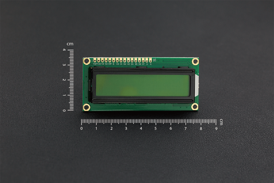 Basic 16x2 Character LCD - Black on Yellow 5V - The Pi Hut