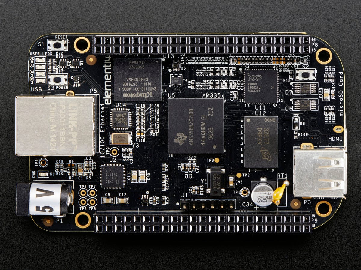 BeagleBone Black Rev C - 4GB - Pre-installed Debian - The Pi Hut