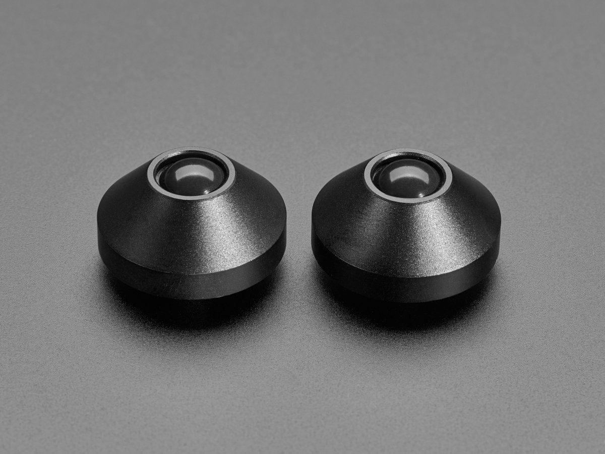 Black Anodized Aluminum Bumper Feet - Pack of 2 - The Pi Hut