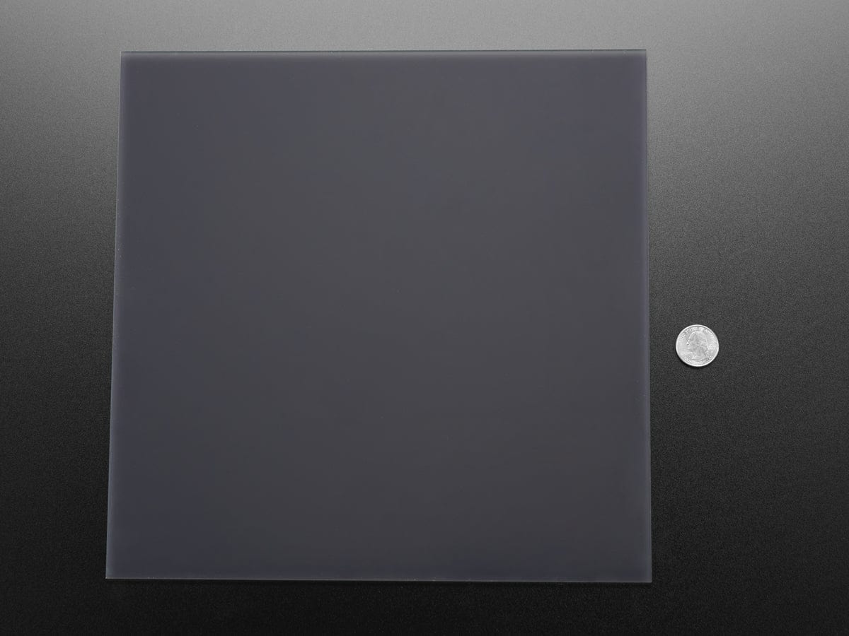 Black LED Diffusion Acrylic Panel 12" x 12" - 0.1" / 2.6mm thick - The Pi Hut