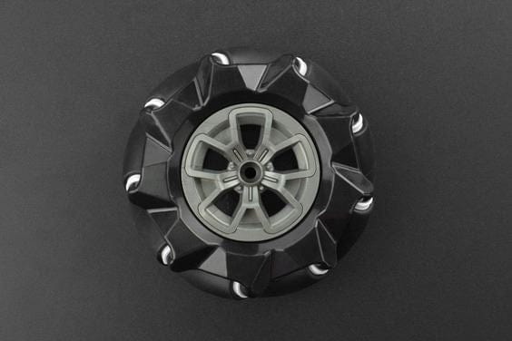 Black Mecanum Wheel (97mm) - Left - The Pi Hut