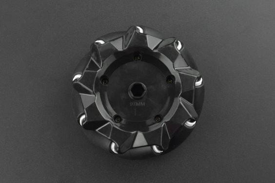 Black Mecanum Wheel (97mm) - Left - The Pi Hut