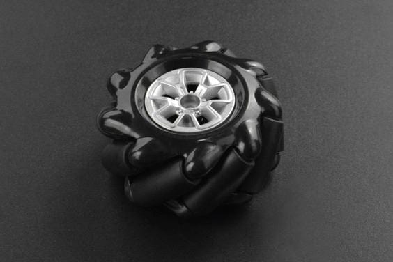 Black Mecanum Wheel with Motor Shaft Coupling (60mm) - Left - The Pi Hut