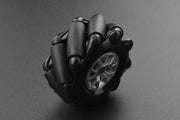 Black Mecanum Wheel with Motor Shaft Coupling (60mm) - Left - The Pi Hut