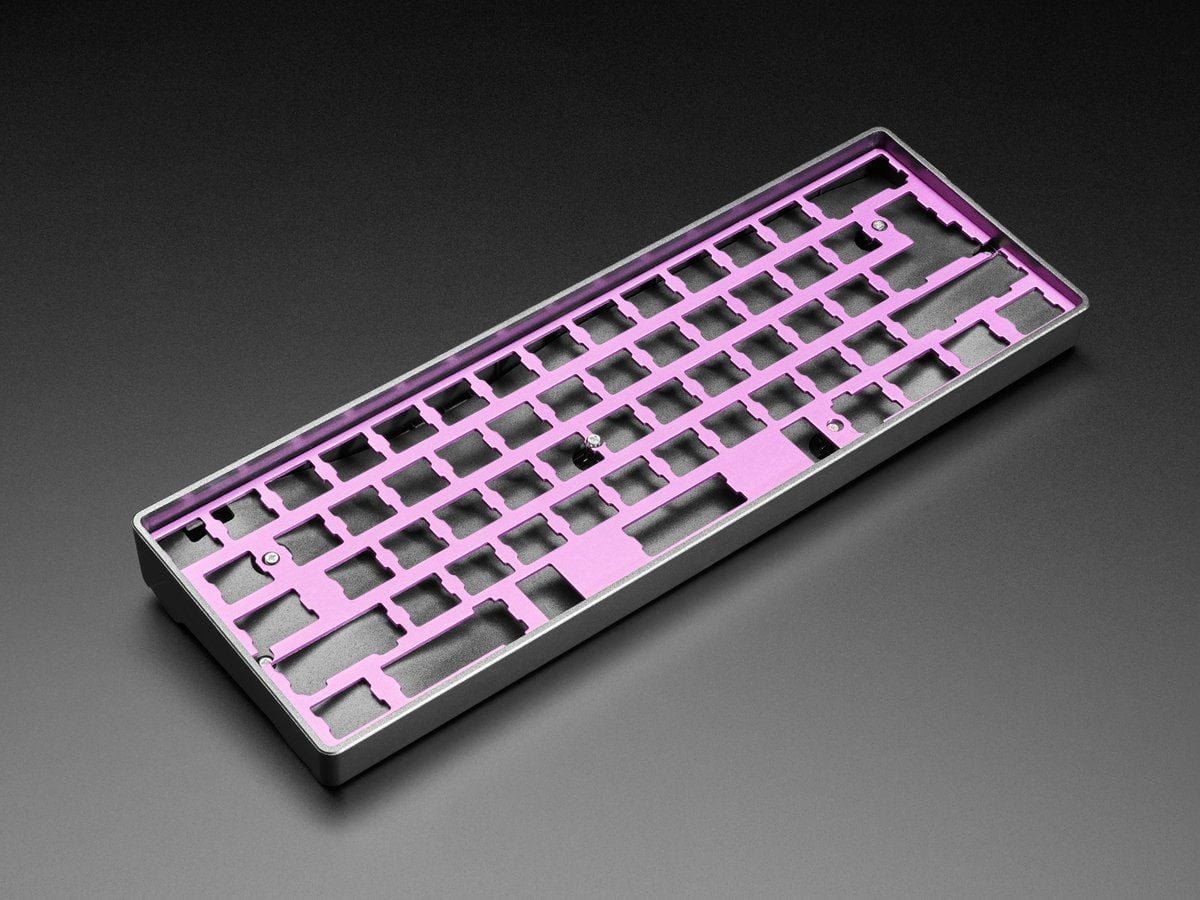 Black Metallic-Look Plastic GH60 / 60% Keyboard Shell - The Pi Hut