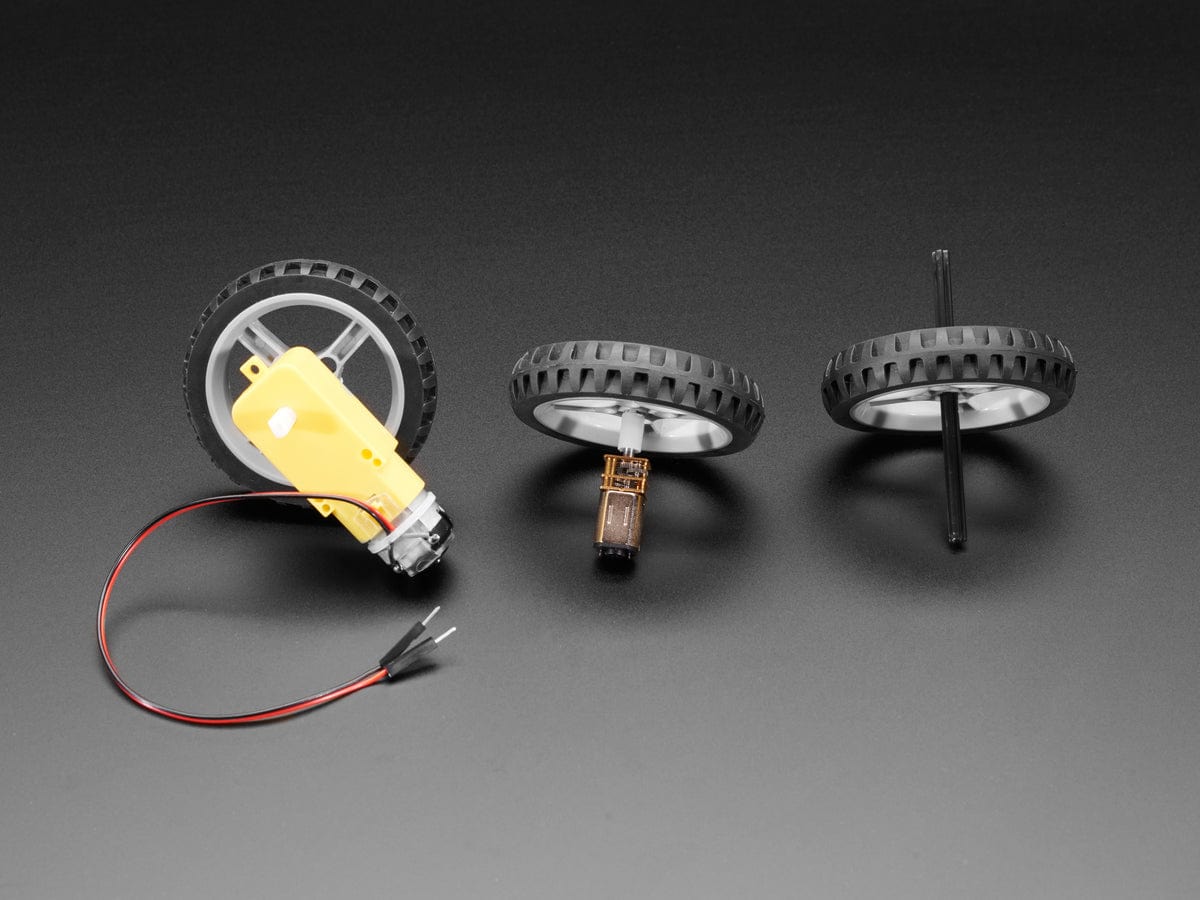 Black Multi-Hub Wheel for TT / Building Bricks or N20 Motor - 65mm Diameter by The Pi Hut - The Pi Hut