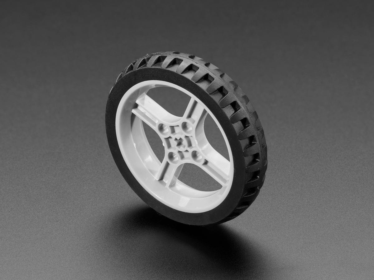 Black Multi-Hub Wheel for TT / Building Bricks or N20 Motor - 65mm Diameter by The Pi Hut - The Pi Hut