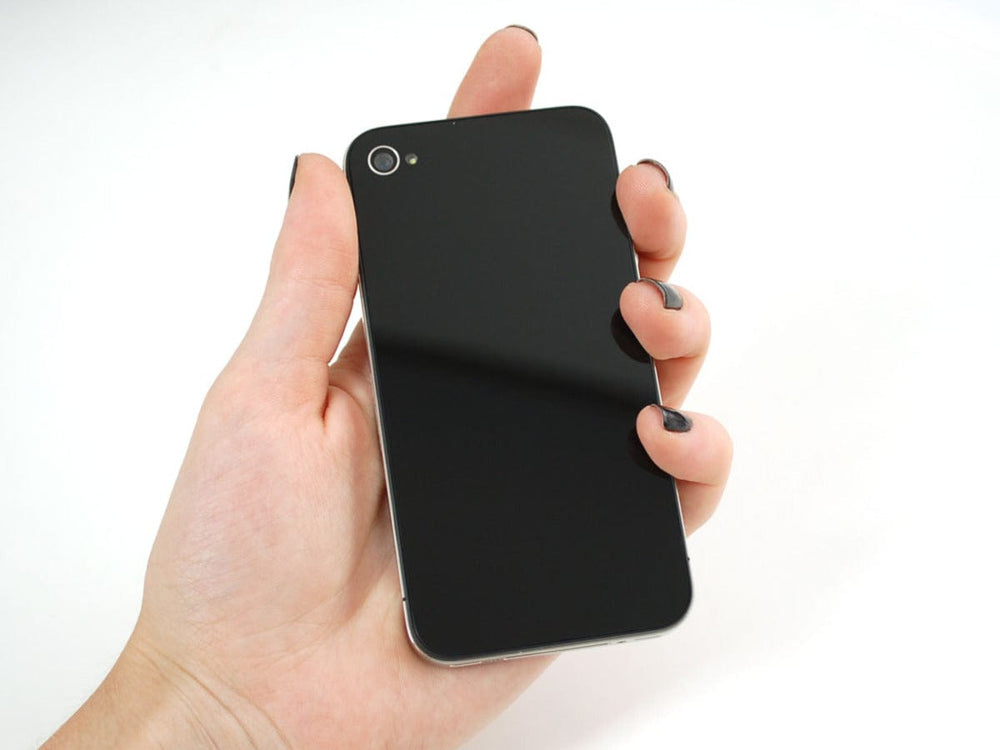 Black No-Logo iPhone Replacement Back - iPhone 4S - The Pi Hut