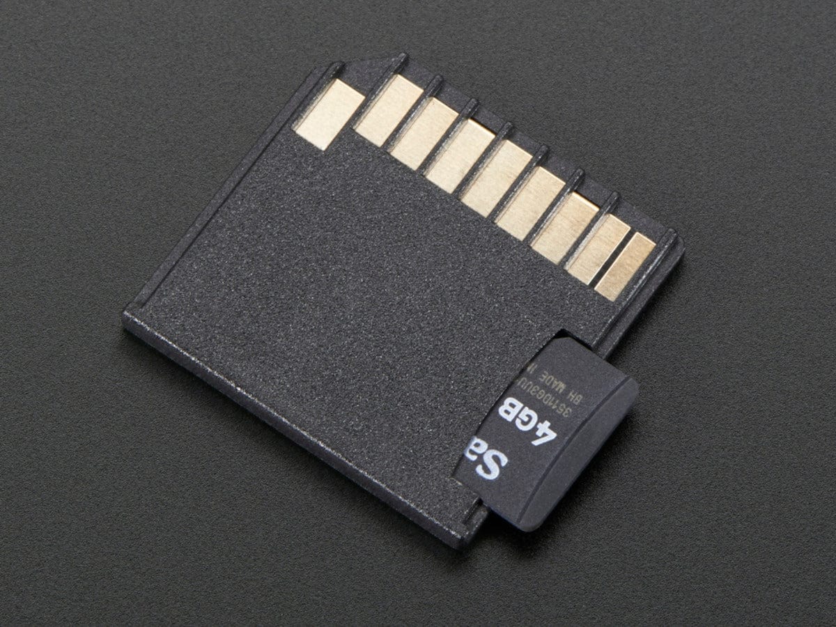 Black Shortening microSD adapter for Raspberry Pi & Macbooks - The Pi Hut