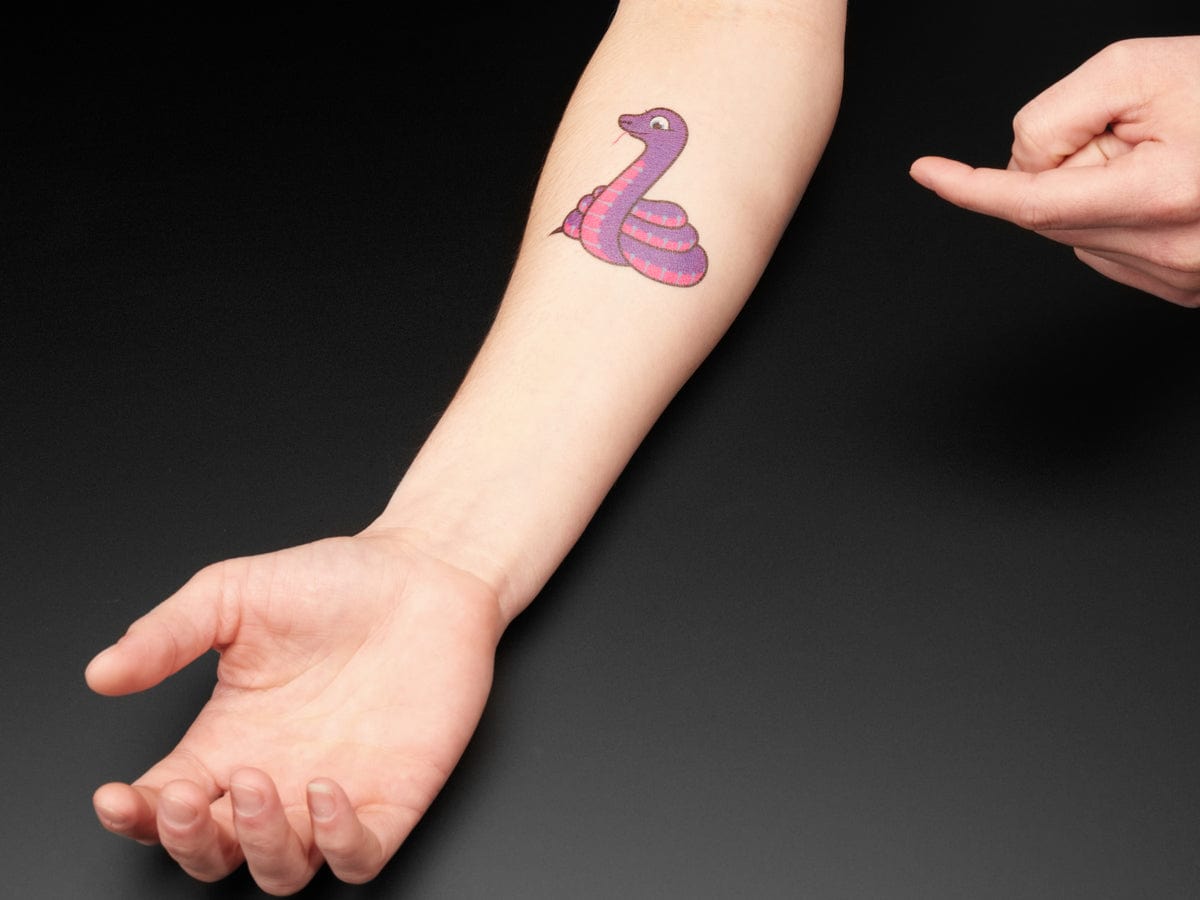 Blinka the CircuitPython Temporary Tattoo - The Pi Hut