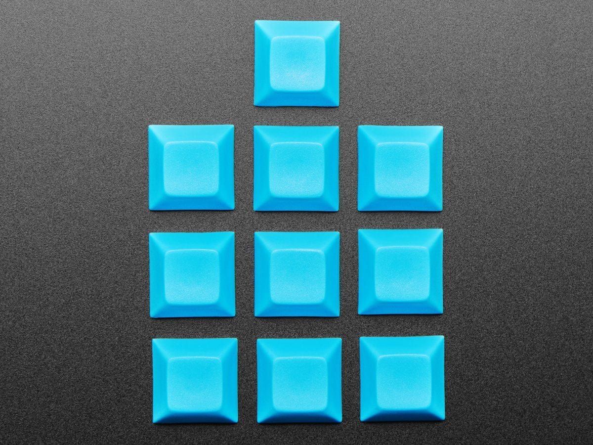 Blue DSA Keycaps for MX Compatible Switches - 10 pack - The Pi Hut