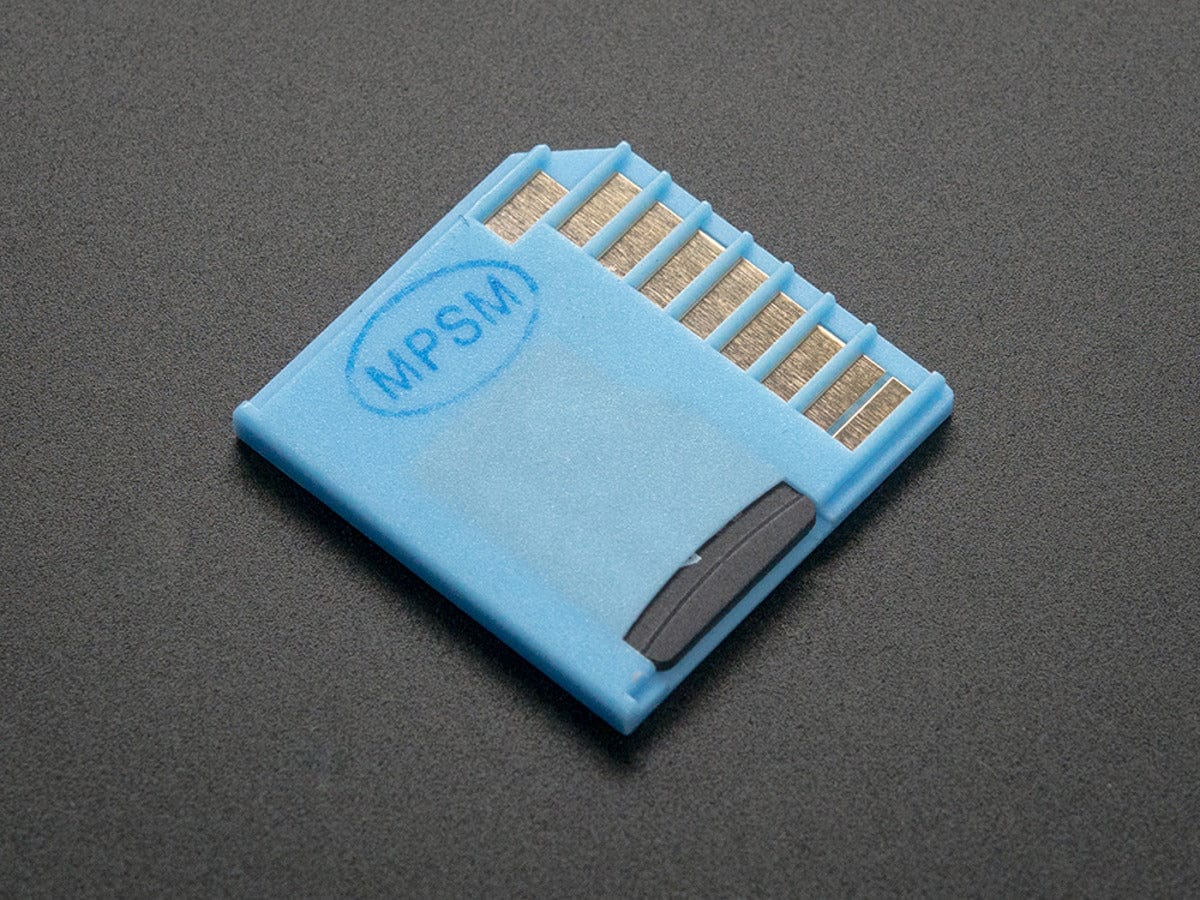Blue Shortening microSD card adapter for Raspberry Pi & Macbooks - The Pi Hut