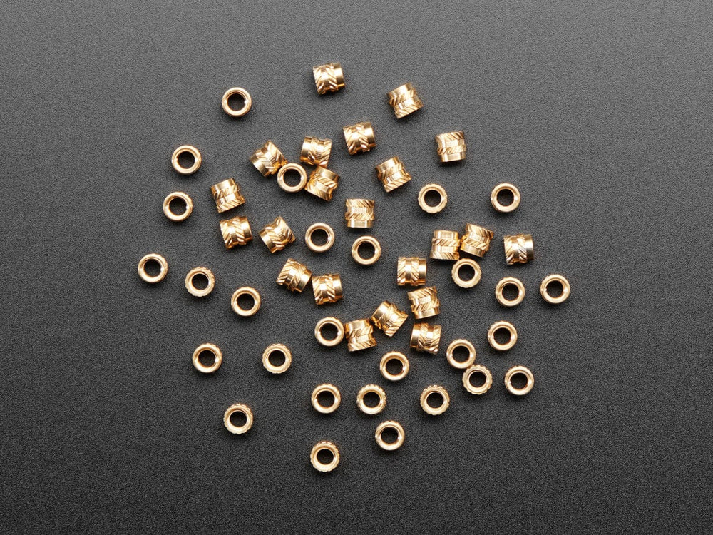 Brass Heat-Set Inserts for Plastic - M3 x 4mm - 50 pack - The Pi Hut