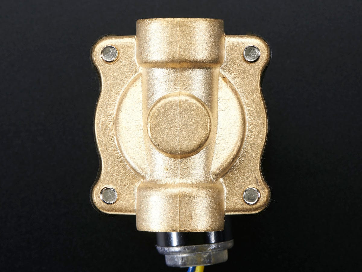 Brass Liquid Solenoid Valve - 12V - 1/2 NPS - The Pi Hut