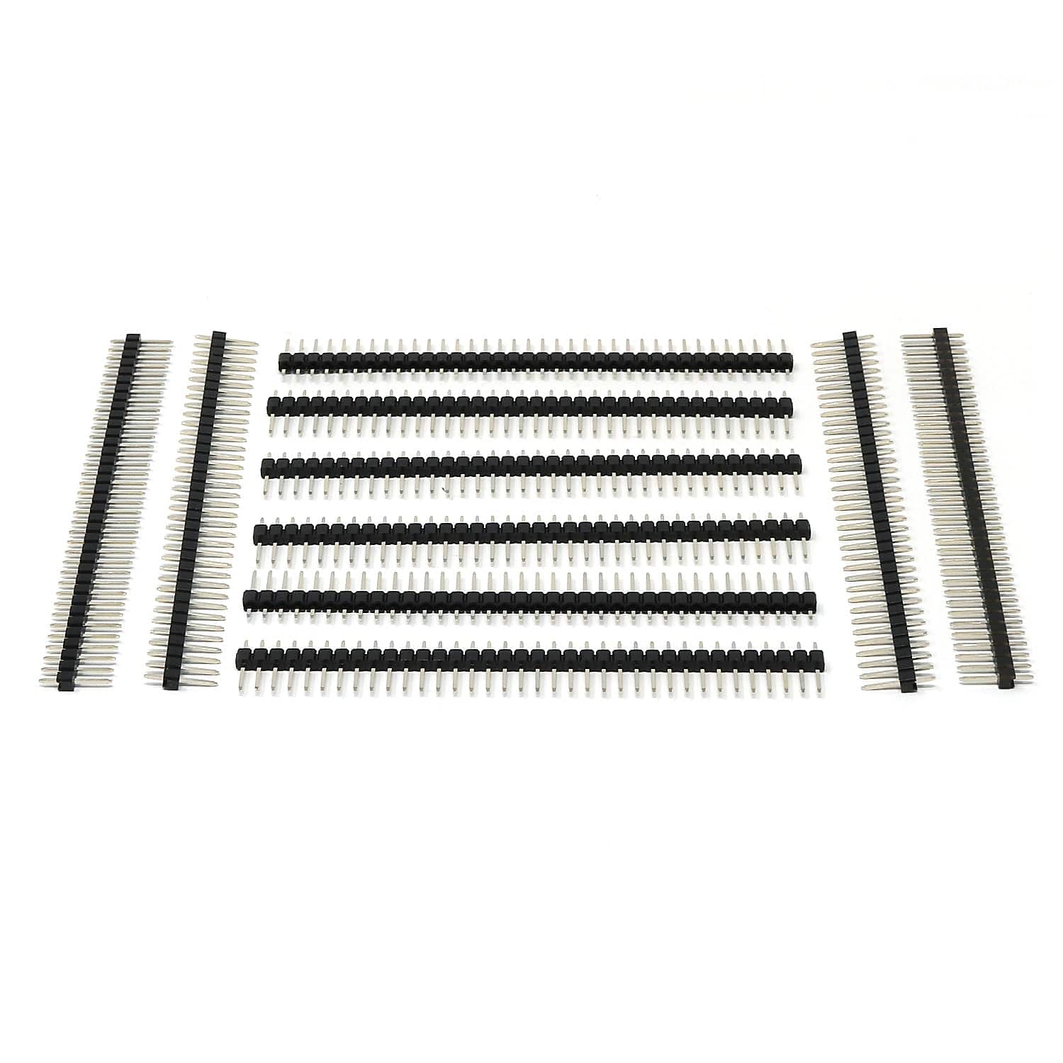 Break-away 0.1" 36-pin male headers (Black 10-pack) - The Pi Hut