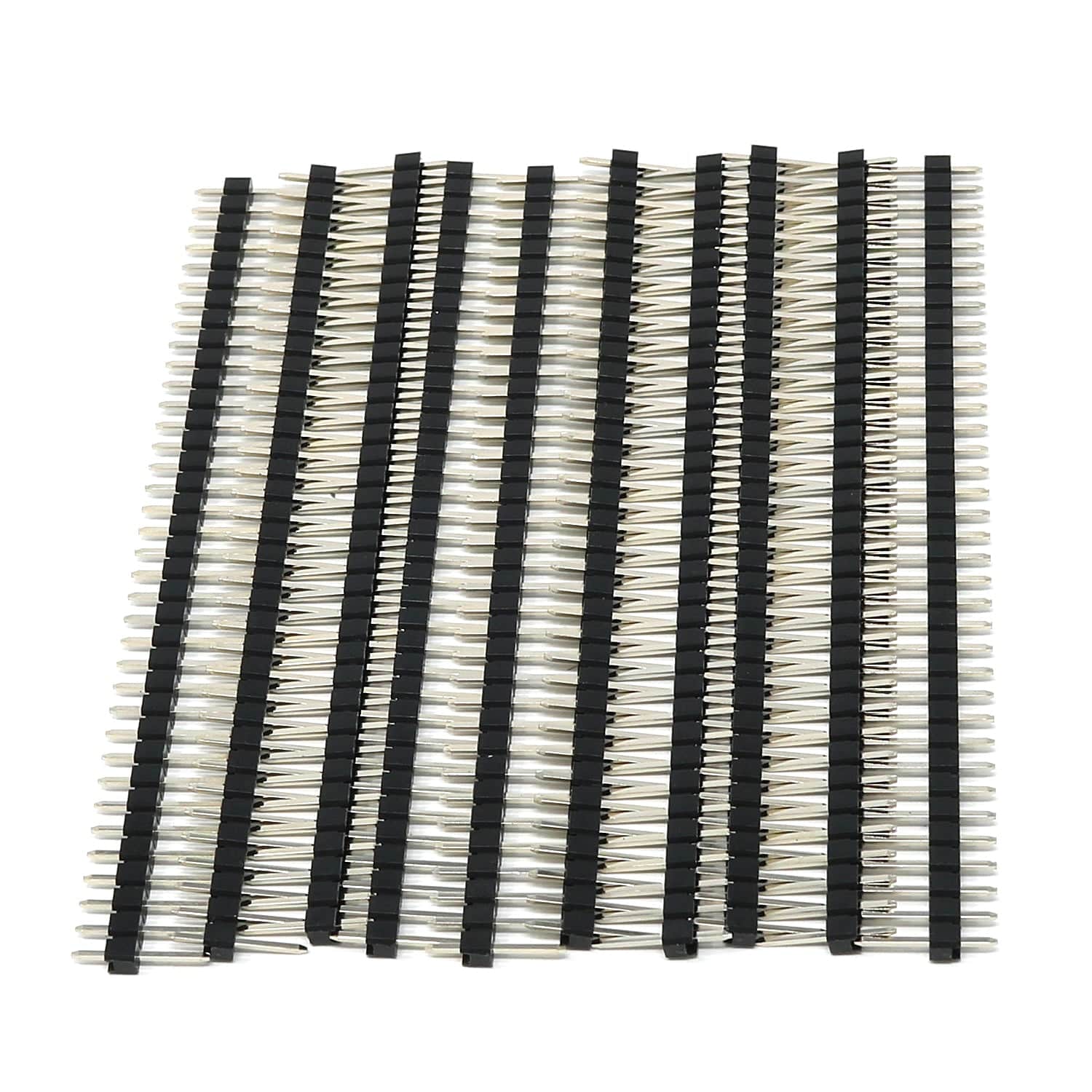 Break-away 0.1" 36-pin male headers (Black 10-pack) - The Pi Hut