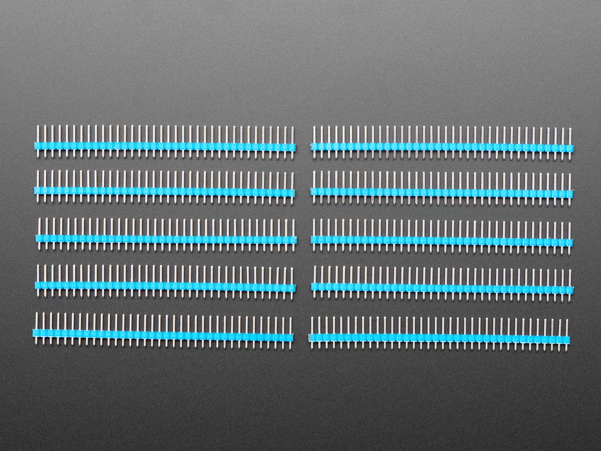 Break-away 0.1" 36-pin strip male header - Blue - 10 pack - The Pi Hut