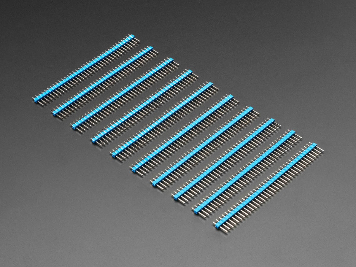 Break-away 0.1" 36-pin strip male header - Blue - 10 pack - The Pi Hut
