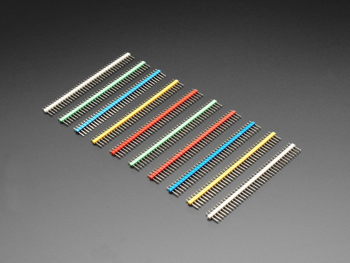 Break-away 0.1" 36-pin strip male header - Rainbow Combo 10 Pack - The Pi Hut