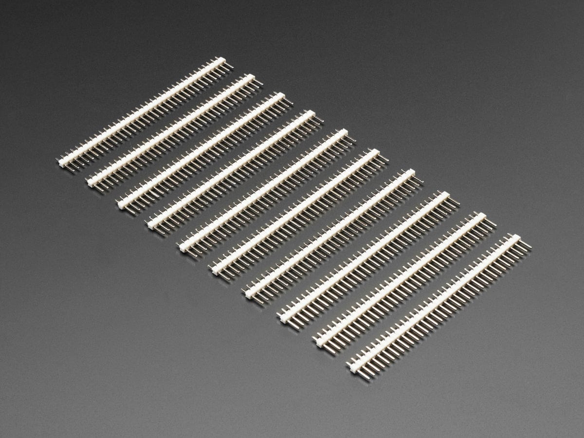 Break-away 0.1" 36-pin strip male header - White - 10 pack - The Pi Hut