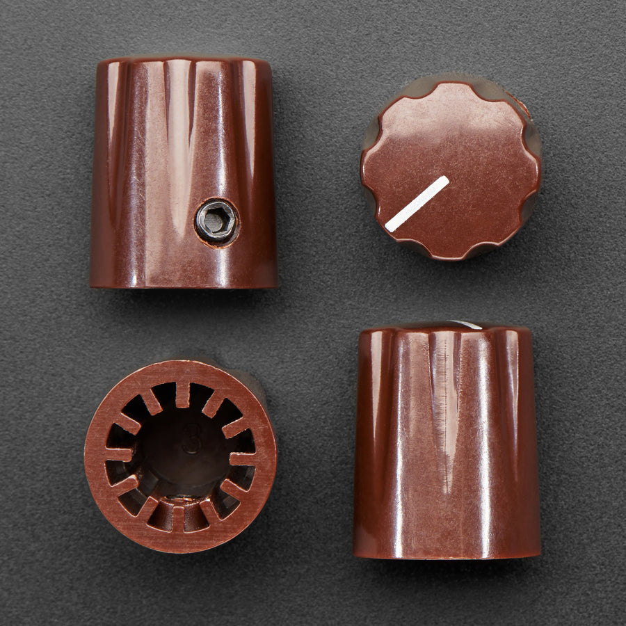 Brown Micro Potentiometer Knob - 4 pack by The Pi Hut - The Pi Hut