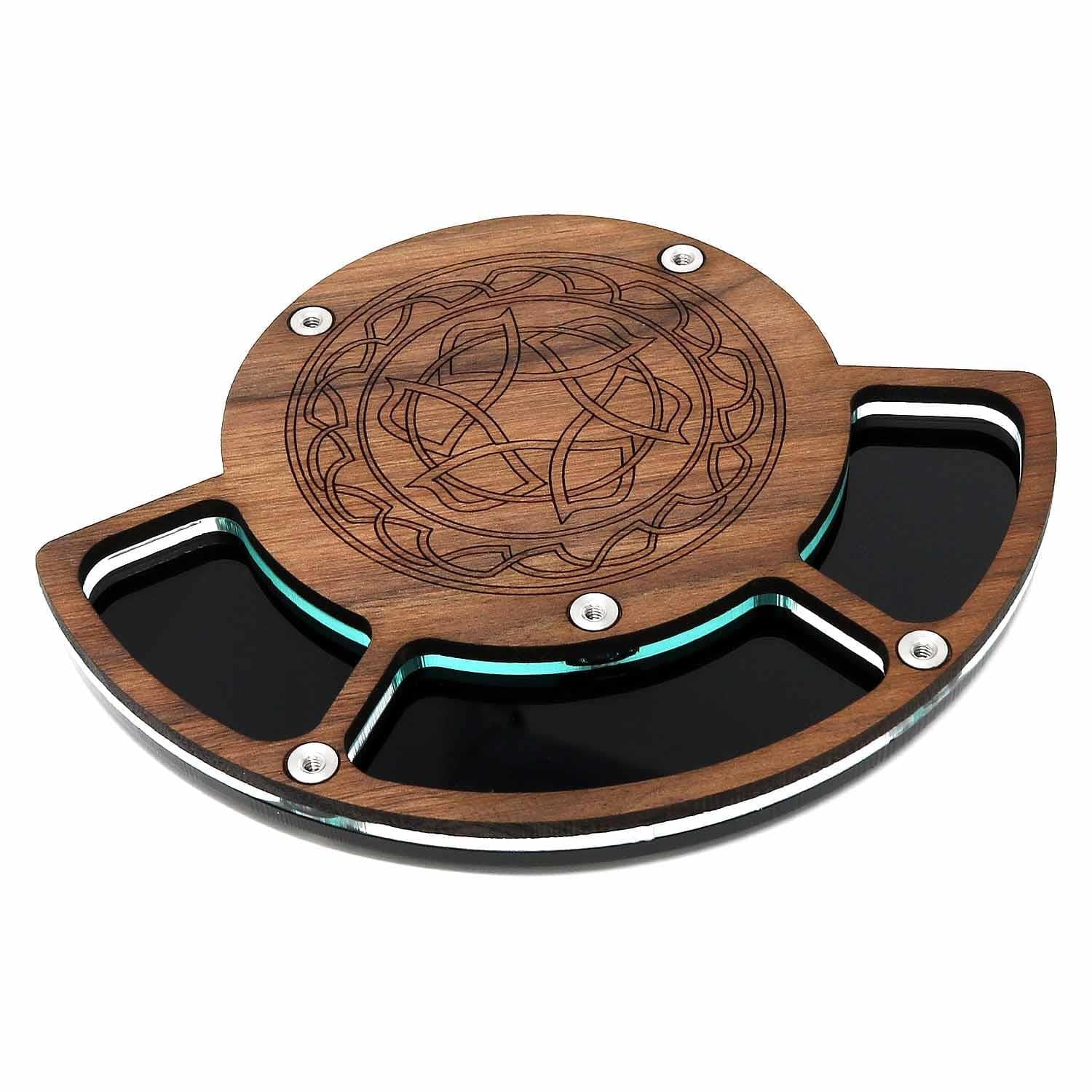 C4 Labs Tri-Pocket Walnut Dice Coaster - The Pi Hut