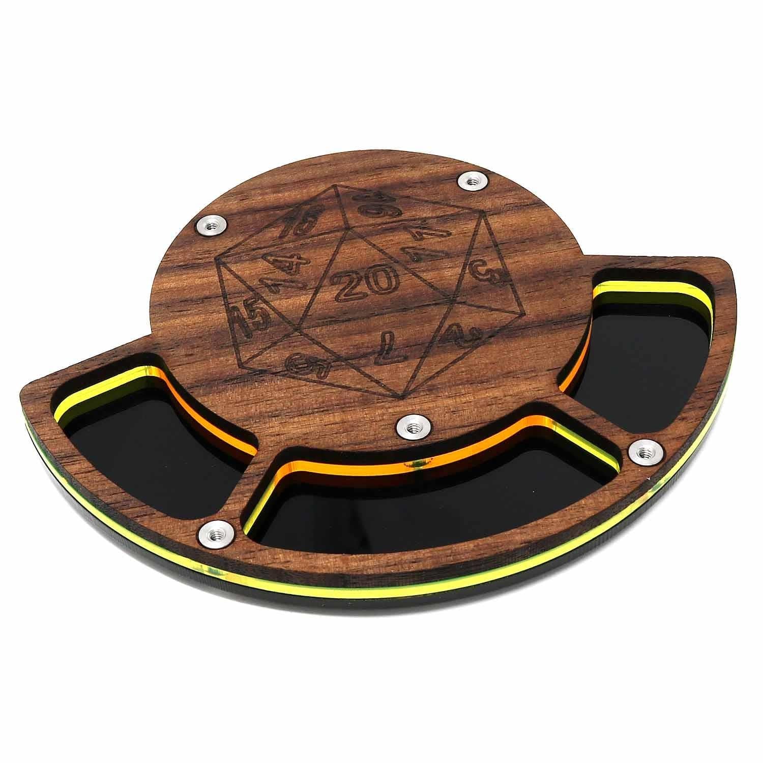 C4 Labs Tri-Pocket Walnut Dice Coaster - The Pi Hut