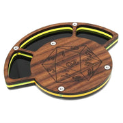 C4 Labs Tri-Pocket Walnut Dice Coaster - The Pi Hut