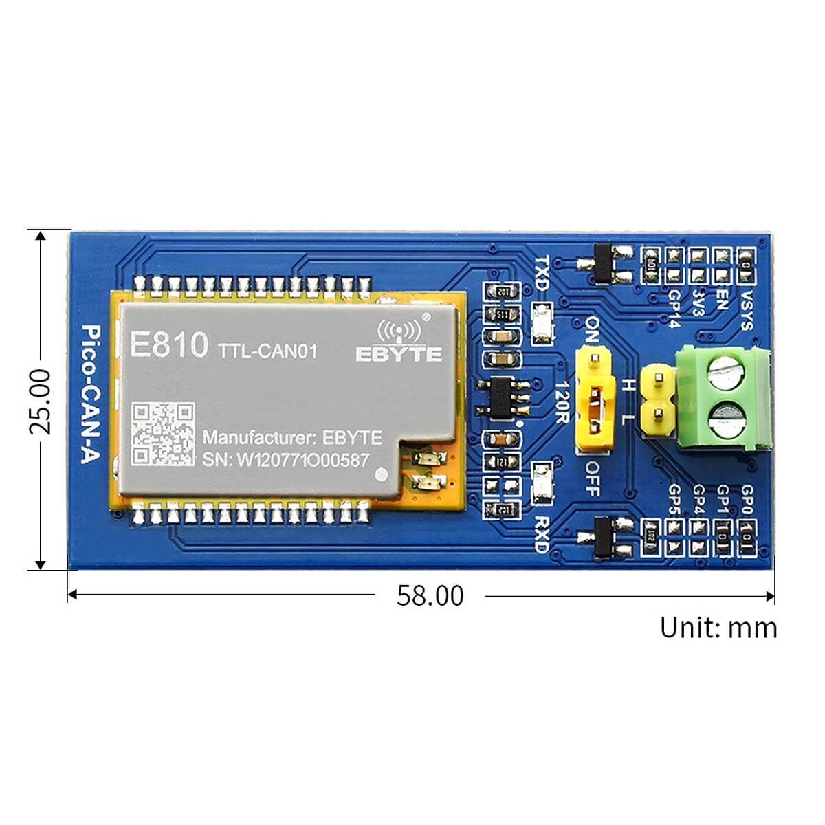 CAN Bus Module for Raspberry Pi Pico - The Pi Hut