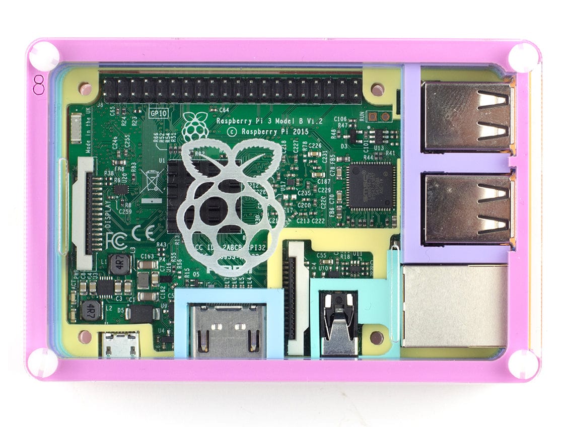 Candy PiBow Raspberry Pi 3 Case - The Pi Hut