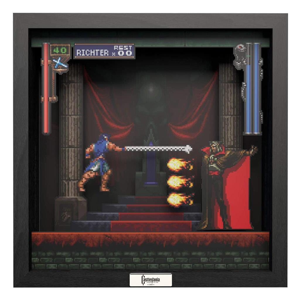 Castlevania: Symphony of the Night Intro Dracula Pixel Frame (9x9") - The Pi Hut