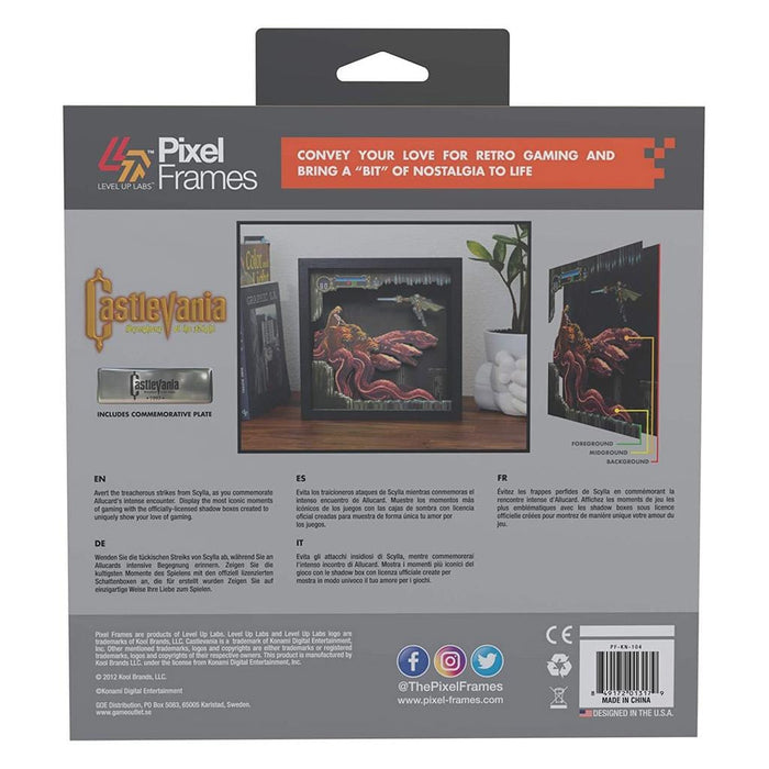 Pixel Frames Castlevania Scylla Boss Fight – Shadow Box 9x9 – Artwork Ufficiale